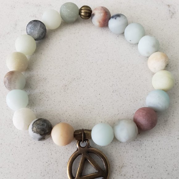 Black Gold Amazonite Recovery Stretch Bracelet - Picture 4 of 5